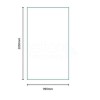 Black Frame Dressing Mirror 2050(H) 990(W)