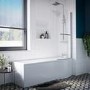 Portland Right Hand P Shape Shower Bath - 1700 x 850mm