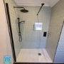 1200mm Black Frameless Wet Room Shower Screen - Corvus