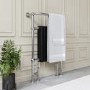 Black and Chrome Traditional Column Radiator with Towel Rail 952 x 659mm - Regent