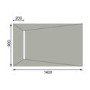 1400x900mm Wet Room Shower Tray - Live Your Colour