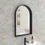 Arched Black Bathroom Mirror - 500 x 750mm - Empire