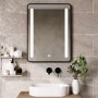 Black LED Heated Bathroom Mirror - 600 x 800mm - Lepus