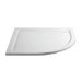 GRADE A2 - 1000x800mm Stone Resin Right Hand Offset Quadrant Shower Tray - Pearl 