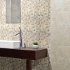 Antique White &amp; Brown Tumbled Wall/Floor Mosaic