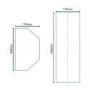 500mm Wall Hung Mirrored Corner Cabinet - Single Door Stainless Steel