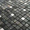 Marble Black and Metal Wall Mosaic