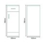 Windsor 300mm Floor Standing Storage Unit - White Door & Drawer Unit