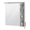 850mm Wall Hung Mirrored Cabinet Single Door 2 Lights - Windsor