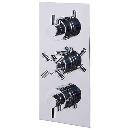 Style Triple Concealed Shower Valve with Square Plate