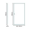 Aquafloe Premium 6mm 900 Pivot Shower Door