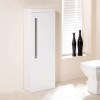 TD 1200mm Floor Standing Storage Unit - White Single Door Bathroom Cabinet