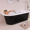 Dee Freestanding Bath with Black Surround