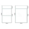 Madrid 350mm Wall Hung Storage Unit - White 2 Drawer Cabinet