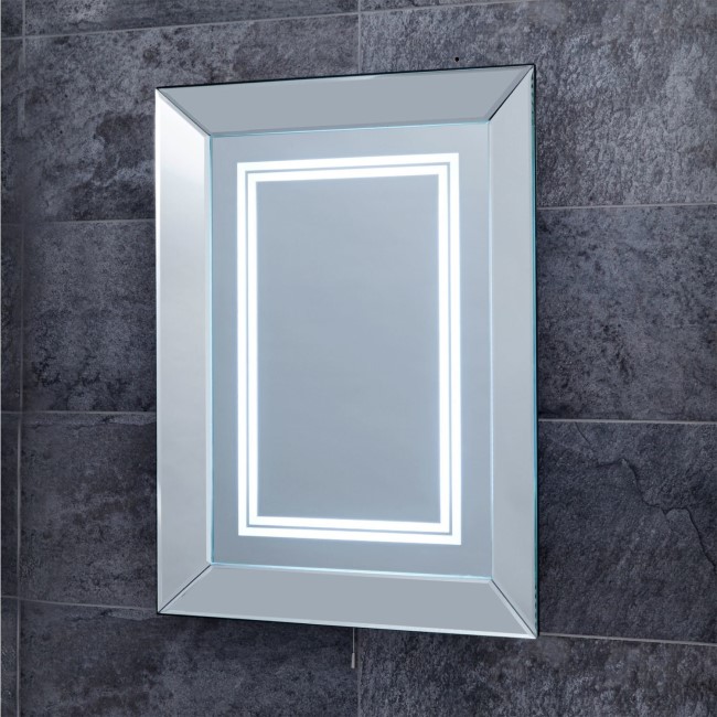 700mm Wall Hung Portrait Mirror - Illuminated LED Glass Mirror - Concavo Range