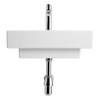 Vico White 1 Tap Hole Ceramic Wall Hung or Counter Top Basin 