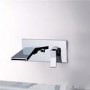 Tazia Wall Mounted Bath Filler with Spout and Diverter