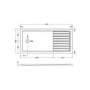 1700x800mm Stone Resin Low Profile Rectangular Walk In Shower Tray with Drying Area - Purity 