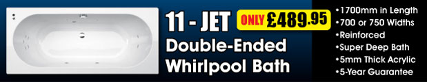 6 Jet Single-ended Whirlpool Bath Offer