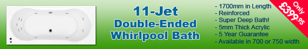 6 Jet Single-ended Whirlpool Bath Offer
