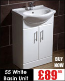 55cm Vanity Unit only &pound;89.95