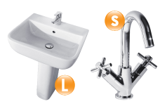 large and small items