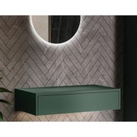 GRADE A1 - 800mm Green Wall Hung Countertop Basin Drawer - Lugo GRADE A1 - 800mm Green Wall Hung Countertop Basin Drawer - Lugo