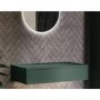 GRADE A1 - 800mm Green Wall Hung Countertop Basin Drawer - Lugo