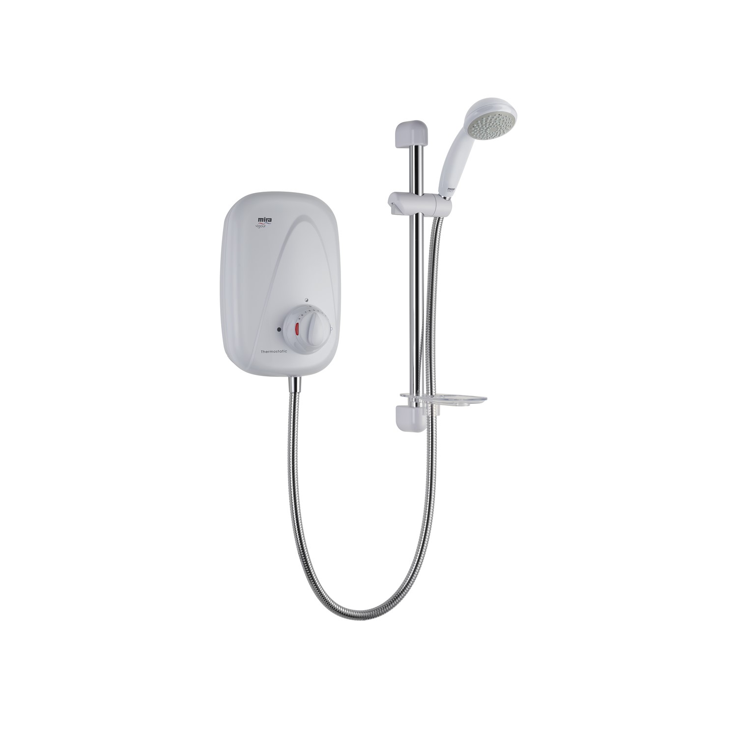 Mira White Vigour Thermostatic Power Shower