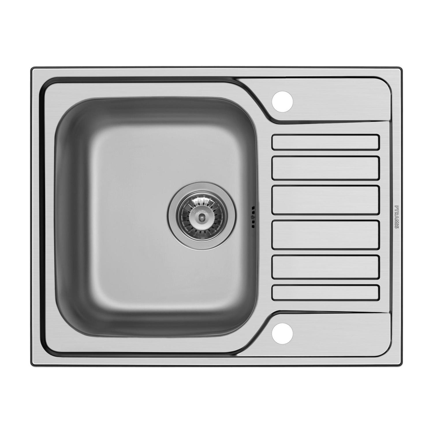 GRADE A1 Box Opened Taylor Moore Single Bowl Chrome Stainless Steel  Kitchen Sink with Right Hand Drainer