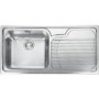 Single Bowl Chrome Stainless Steel Kitchen Sink with Right Hand Drainer - Franke Galassia
