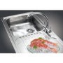 Single Bowl Chrome Stainless Steel Kitchen Sink with Right Hand Drainer - Franke Galassia