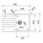 ONLY OPENED -  Franke Argos 611-78 Single Bowl Inset Chrome Stainless Steel Kitchen Sink
