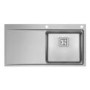 Single Bowl Chrome Stainless Steel Kitchen Sink with Left Hand Drainer - Taylor & Moore