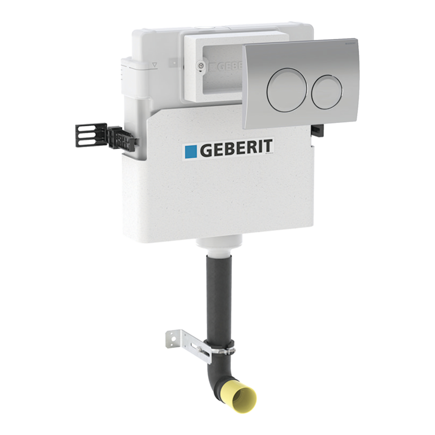 Geberit Material Geberit Delta Concealed Cistern and Chrome Flush Plate - Better Bathrooms