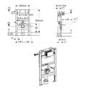 Geberit Kappa 820mm Frame and Concealed Cistern