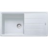 Single Bowl White Composite Kitchen Sink with Reversible Drainer - Franke Basis BFG 611-970