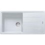 Single Bowl White Composite Kitchen Sink with Reversible Drainer - Franke Basis BFG 611-970