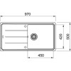 Single Bowl White Composite Kitchen Sink with Reversible Drainer - Franke Basis BFG 611-970