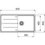 Single Bowl White Composite Kitchen Sink with Reversible Drainer - Franke Basis BFG 611-970