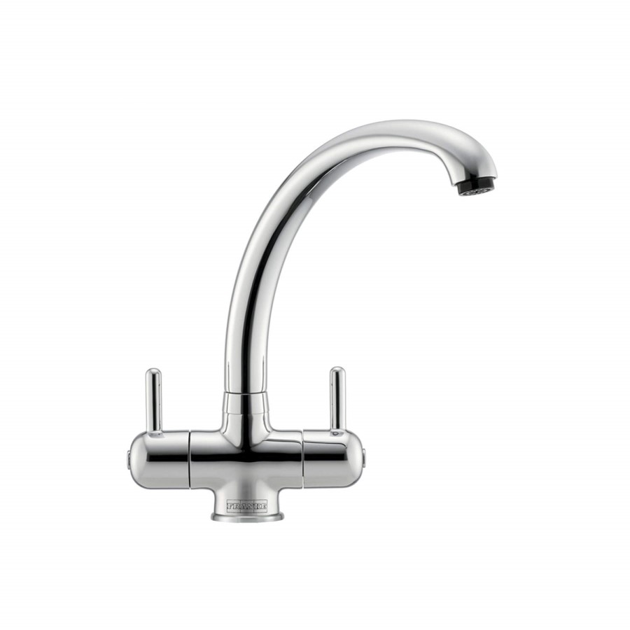 Franke Chrome Twin Lever Quarter Turn Kitchen Mixer Tap - Zurich