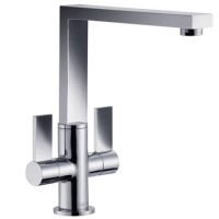 Franke Chrome Twin Lever Quarter Turn Kitchen Mixer Tap - Bern
