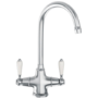 Franke Silk Steel Twin Lever Bi-Flow Kitchen Tap - Venician