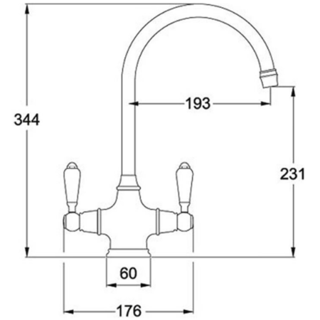 Franke Silk Steel Twin Lever Bi-Flow Kitchen Tap - Venician