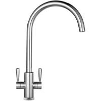 Franke Chrome Twin Lever Quarter Turn Kitchen Tap - Ascona