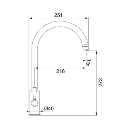 Franke Chrome Twin Lever Quarter Turn Kitchen Tap - Ascona