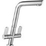 Franke Silk Steel Twin Lever Single-Flow Kitchen Mixer Tap - Cresta