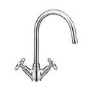Franke Chrome Twin Lever Monobloc Kitchen Mixer Tap - Rotaflow