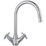 Franke Chrome Twin Lever Monobloc Kitchen Mixer Tap - Rotaflow
