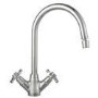 Franke Silk Steel Twin Lever Monobloc Kitchen Mixer Tap - Rotaflow